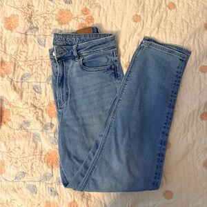 American Eagle Outfitters Women's Light Blue Straight Leg Jeans